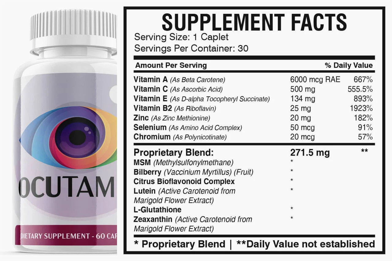 Ocutamin Product Label